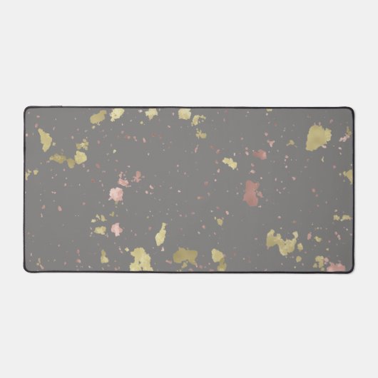 Mat Goud en Roos Gouden Vlokken Warm Donkergrijs (Voorkant)