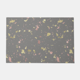 Mat Goud en Roos Gouden Vlokken Warm Donkergrijs