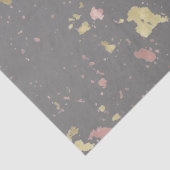 Mat Goud en Roos Gouden Vlokken Warm Donkergrijs Tissuepapier (Detail)