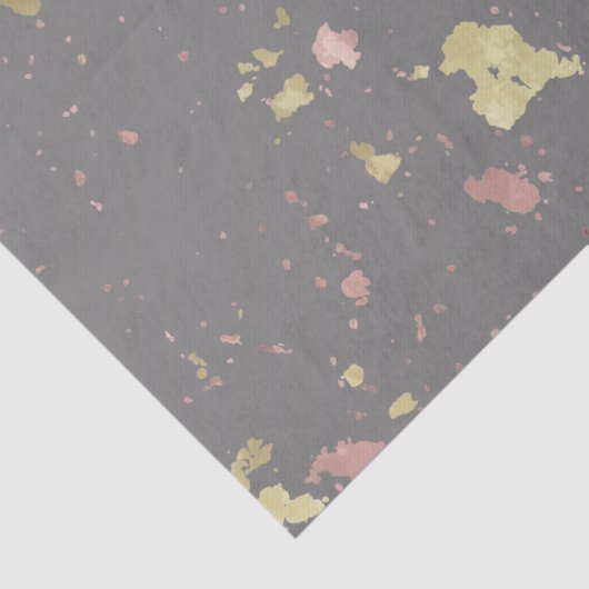 Mat Goud en Roos Gouden Vlokken Warm Donkergrijs Tissuepapier (Detail)