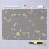 Mat Goud en Roos Gouden Vlokken Warm Donkergrijs Tissuepapier (Craft)