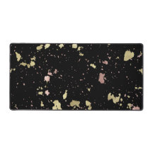 Mat Goud en Roos Gouden Vlokken Zwart