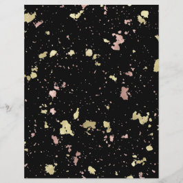 Mat Goud en Roos Gouden Vlokken Zwart