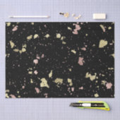 Mat Goud en Roos Gouden Vlokken Zwart Tissuepapier (Craft)