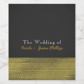 Mat Goud Modern Glam Sequins Chique Wijn Labels Wijn Etiket (Enkel label)