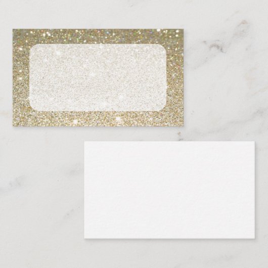 Mat gouden sprankelende visitekaartjes of RSVP-kaa Informatiekaartje (Voorkant / Achterkant)