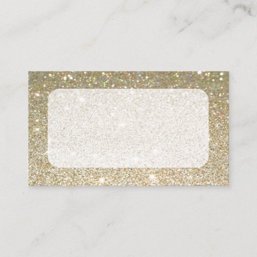 Mat gouden sprankelende visitekaartjes of RSVP-kaa Informatiekaartje (Voorkant)