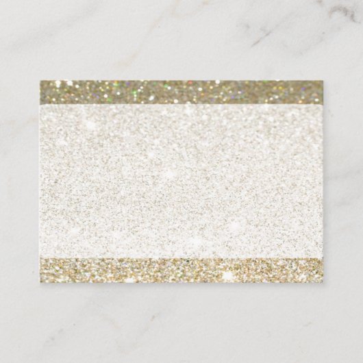 Mat gouden sprankelende visitekaartjes of RSVP-kaa Informatiekaartje (Voorkant)