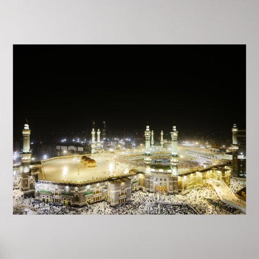 Mat Mecca Islamic Heilige Plaatswaarde Poster (Voorkant)