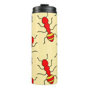 Mat naadloze patroon, vinvoordelig, abstract, dier thermosbeker