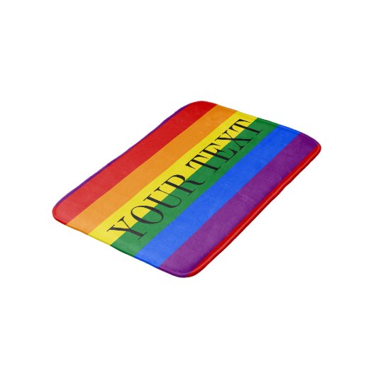 Mat onder regenboogvlag | Kleur badkamertapijt (Gekanteld)