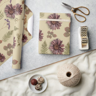 Mat Papieren Bloemenmix Wrappingpapier Cadeaupapier