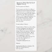Mat-Su rouwsteun groep advertentie Kaart (Achterkant)