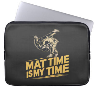 Mat Tijd is Mijn Tijd Jiu Jitsu Mat Meesterschap B Laptop Sleeve