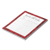 Mat Turkey Rozen Minimal Script Habit Tracker Notitieblok (Linkerzijde)