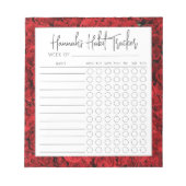 Mat Turkey Rozen Minimal Script Habit Tracker Notitieblok (Voorkant)