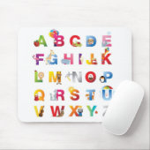 Mat van alfabet muismat (Met muis)