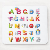 Mat van alfabet muismat (Voorkant)