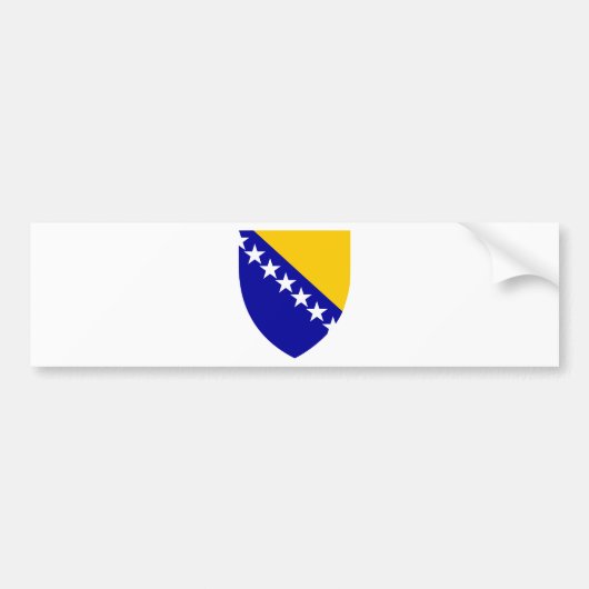 Mat van Bosnië en Herzegovina BA Bumpersticker (Voorkant)