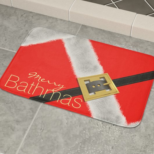 Mat van de moderne Santa Festive Red en White Bath