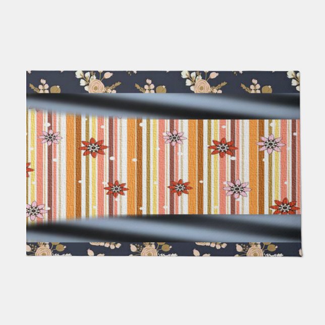 Mat van Floral Stripe deur (Voorkant)