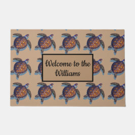 Mat van geplateerde zeeen schildpad