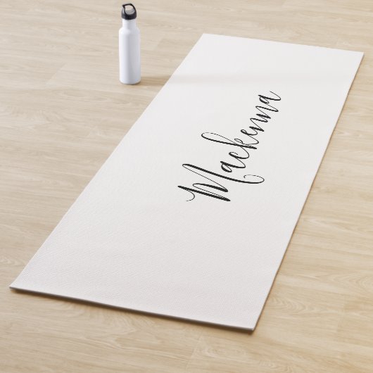 Mat van modern Chic Monogram Zwart Manuscript Whit (In situ)
