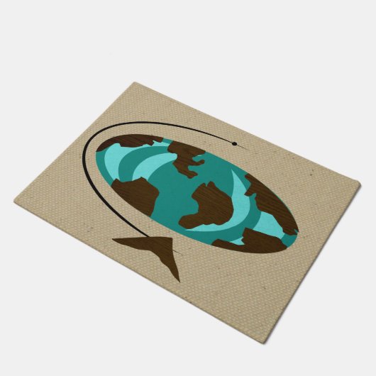 Mat voor moderne Wereldbollen uit de midden van de (Schuin)