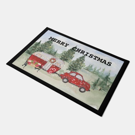 Mat voor prettige kerstdeuren (Schuin)