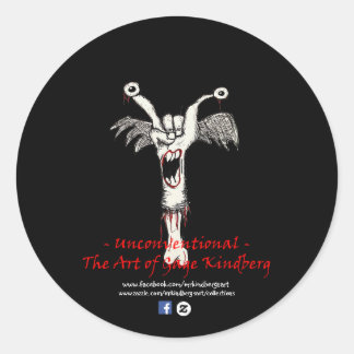 Mat zwart "onconventioneel" Logo Sticker #2