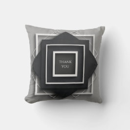 Mat Zwart & Wit Lijst Modern Elegant Huwelijk Kussen