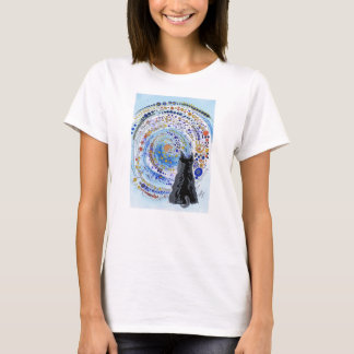 "Mata Art" T-shirt voor dames met logo's op rug