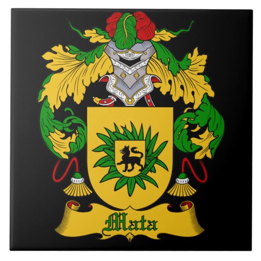 Mata Family Crest Tegel Tegeltje (Voorkant)