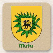 Mata Family Shield Bier Onderzetter (Voorkant)