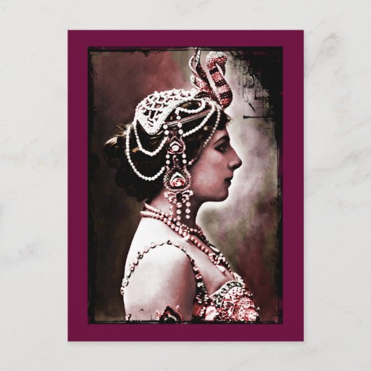 Mata Hari 1910 Briefkaart (Voorkant)