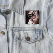 Mata Hari 1910 Vierkante Button 5,1 Cm (In situ)