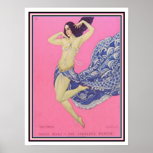 Mata Hari Art Deco Print (Voorkant)