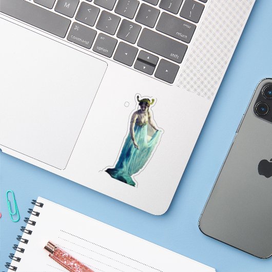 Mata Hari  Aufkleber Sticker (Laptop met iPhone)