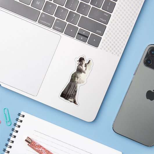 Mata Hari  Aufkleber Sticker (Laptop met iPhone)