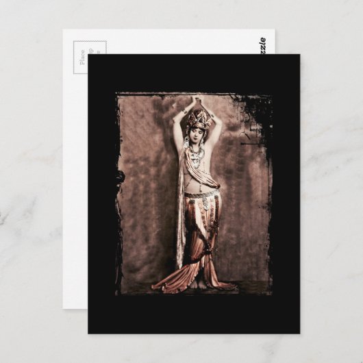 Mata Hari Belly Dancer Costume Briefkaart (Voorkant / Achterkant)