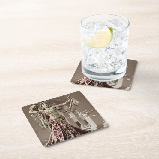 Mata Hari Bellydans Dancer Quote Kartonnen Onderzetters (Insitu)