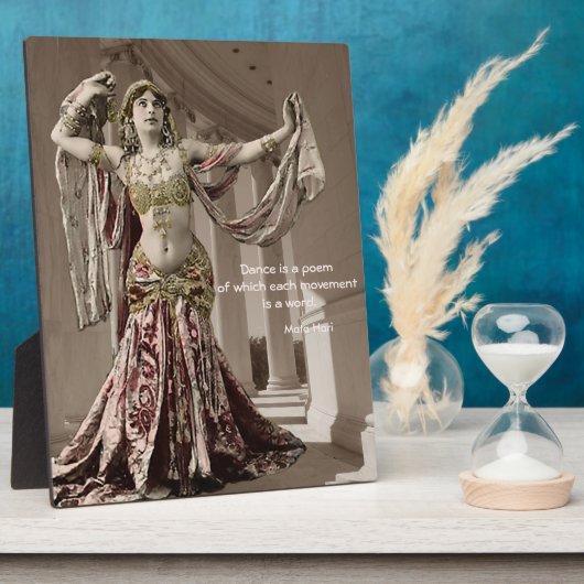 Mata Hari  Bellydans Quote Fotoplaat (Zijkant)