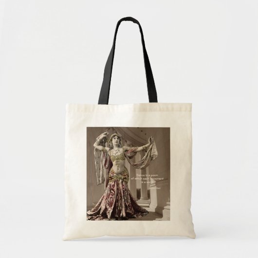 Mata Hari  Bellydans Quote Tote Bag (Voorkant)