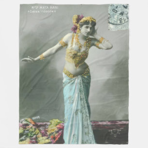 Mata Hari-Briefkaart Fleece Deken