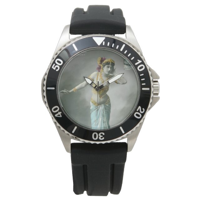  Mata Hari-Briefkaart Horloge (Voorkant)