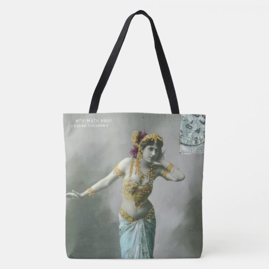 Mata Hari-Briefkaart Tote Bag (Voorkant)