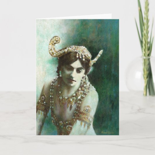 Mata Hari Groeten Kaart (Voorkant)