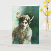 Mata Hari Groeten Kaart (Gele Bloem)