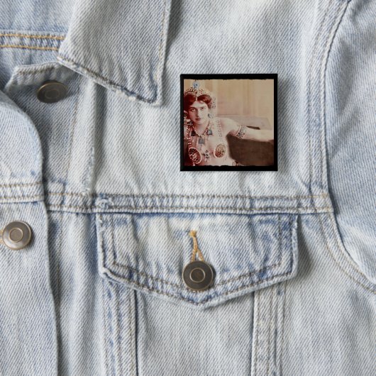 Mata Hari Harem Costume Vierkante Button 5,1 Cm (In situ)