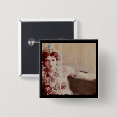 Mata Hari Harem Costume Vierkante Button 5,1 Cm (Voorkant /achterkant)